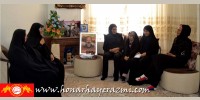 ديدار صميمانه خواهران منصوريان با خانواده شهيد کاظمي